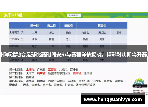 邯郸运动会足球比赛时间安排与赛程详情揭晓，精彩对决即将开赛